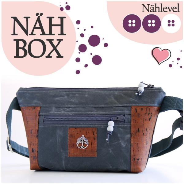 Nähbox Gürteltasche 'Ida' - Waxed Dark