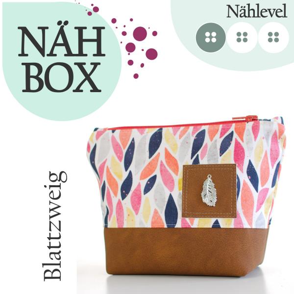 Nähbox Kosmetiktasche - Blattzweig