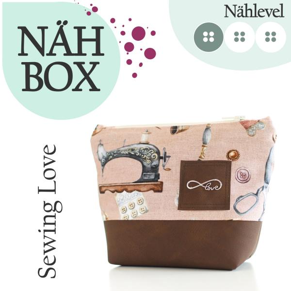 Nähbox Kosmetiktasche - Sewing Love