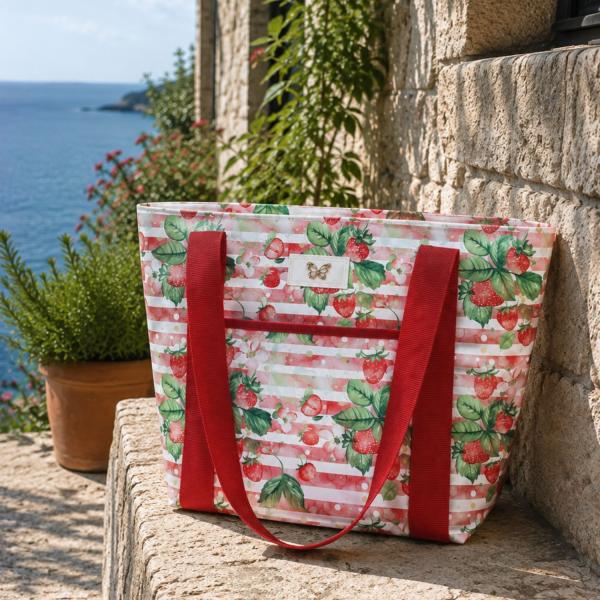 Preview: Nähset Tasche 'Leni' - Erdbeere