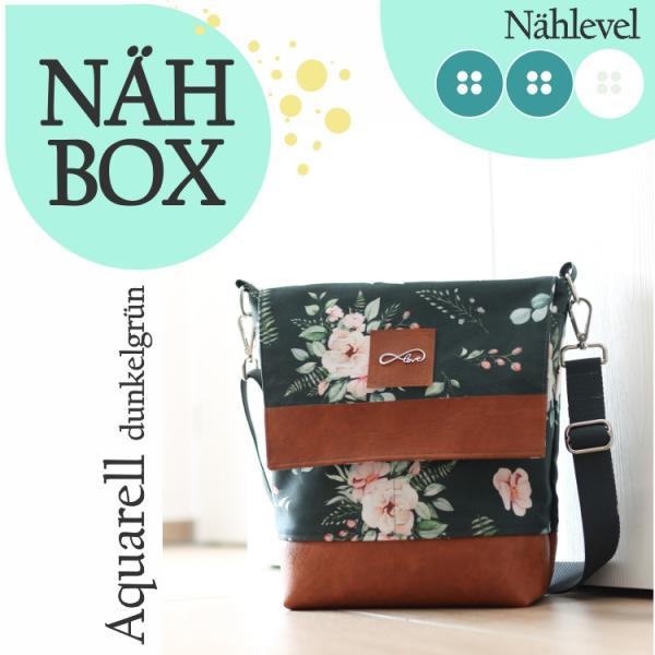 Nähbox 'Amber' - Aquarell dunkelgrün