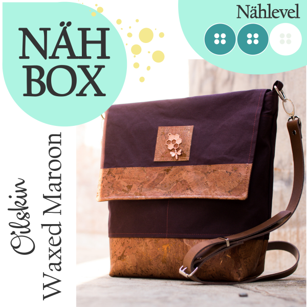 Nähbox 'Amber' - Waxed Maroon