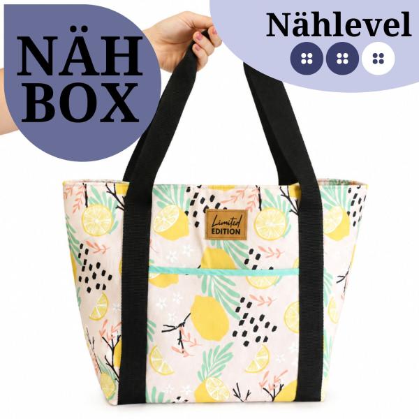 Nähset Tasche 'Leni' - Lemon Pop inkl. Labelset 'Crazy'