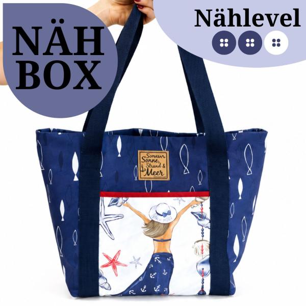 Nähset Tasche 'Leni' - Strandmädchen inkl. Labelset 'Anker'