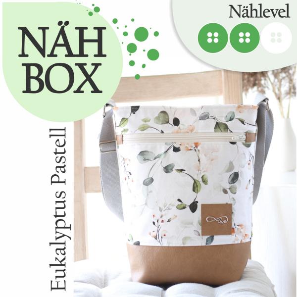 Nähbox Umhängetasche - Eukalyptus Pastell