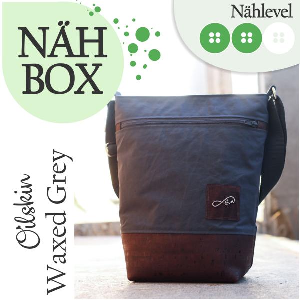 Nähbox Umhängetasche - Waxed Grey