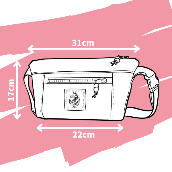 Nähbox Gürteltasche 'Ida' - Palmenblatt türkis