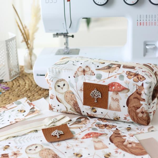 Preview: Nähset Boxybag 'Medium' - Waldtiere