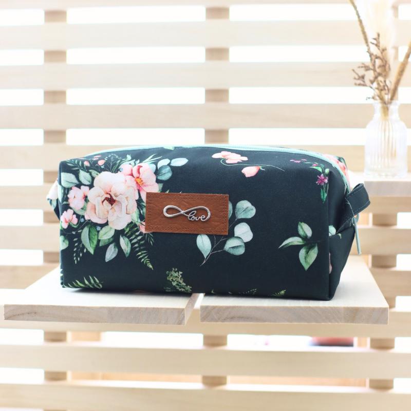 Nähset Boxybag 'Medium' - Aquarell dunkelgrün