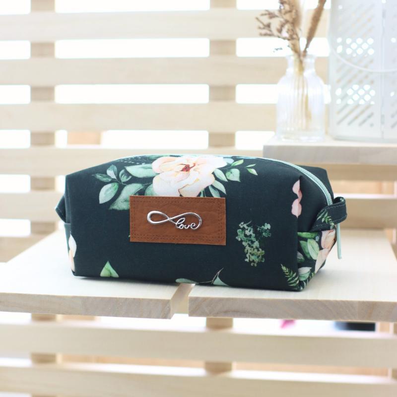 Nähset Boxybag 'Mini' - Aquarell dunkelgrün