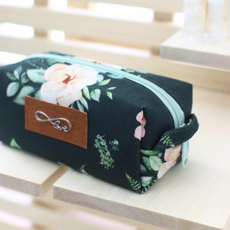 Nähset Boxybag 'Mini' - Aquarell dunkelgrün