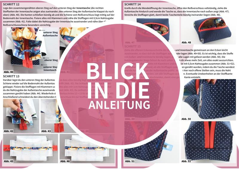 Nähset Boxybag 'Medium' - Affentheater inkl. Labelset 'C'est la vie!'