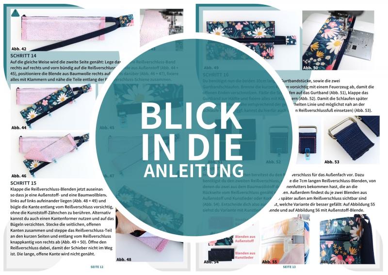 Nähset Umhängetasche - Flowers Pastell