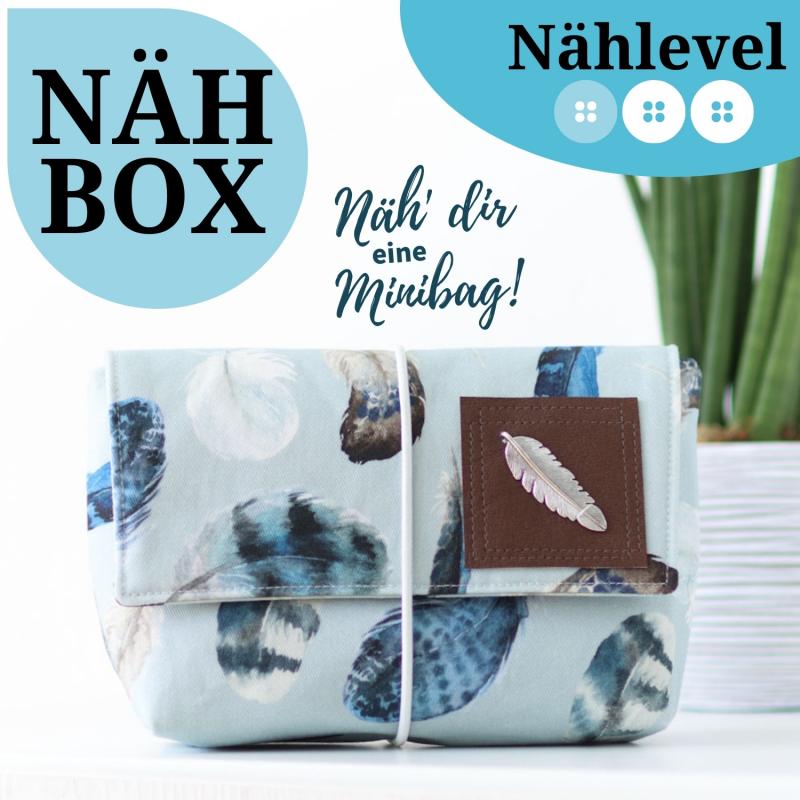 Nähset Minibag - Feathers Blue