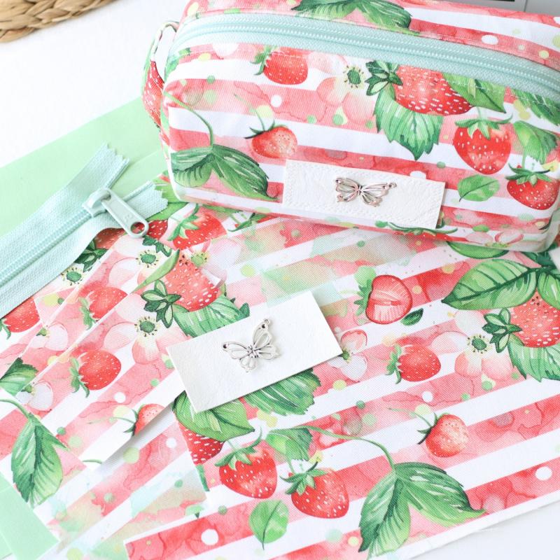 Nähset Boxybag 'Mini' - Erdbeere