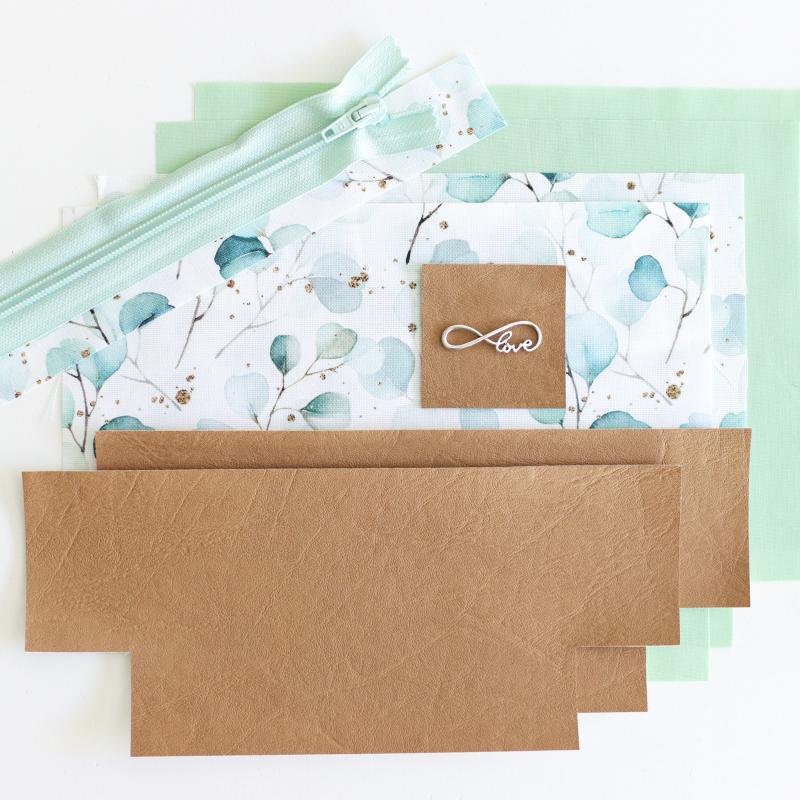 Nähbox Kosmetiktasche - Eukalyptus Mint