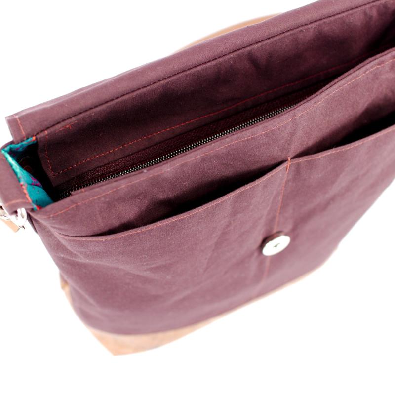 Nähbox Set - Amber & Geldbörse - Waxed Maroon