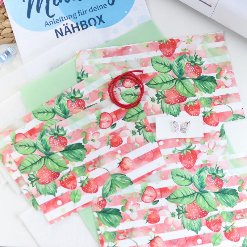 Nähset Minibag - Erdbeere