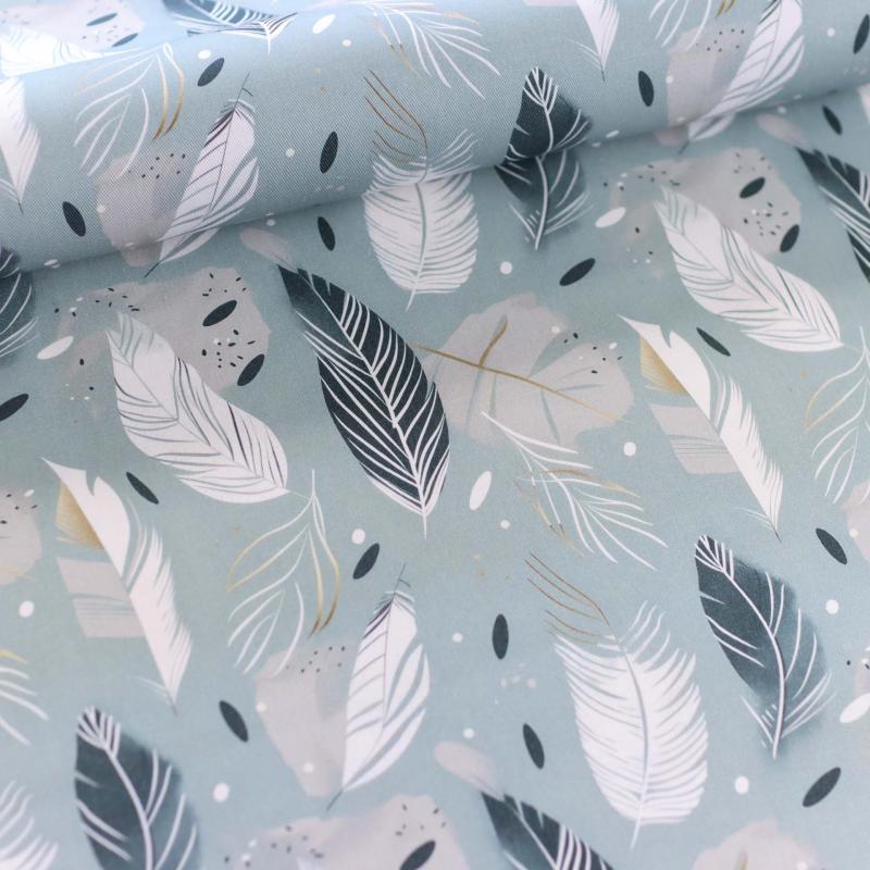 Canvas Eigenproduktion 'Feathers mint'