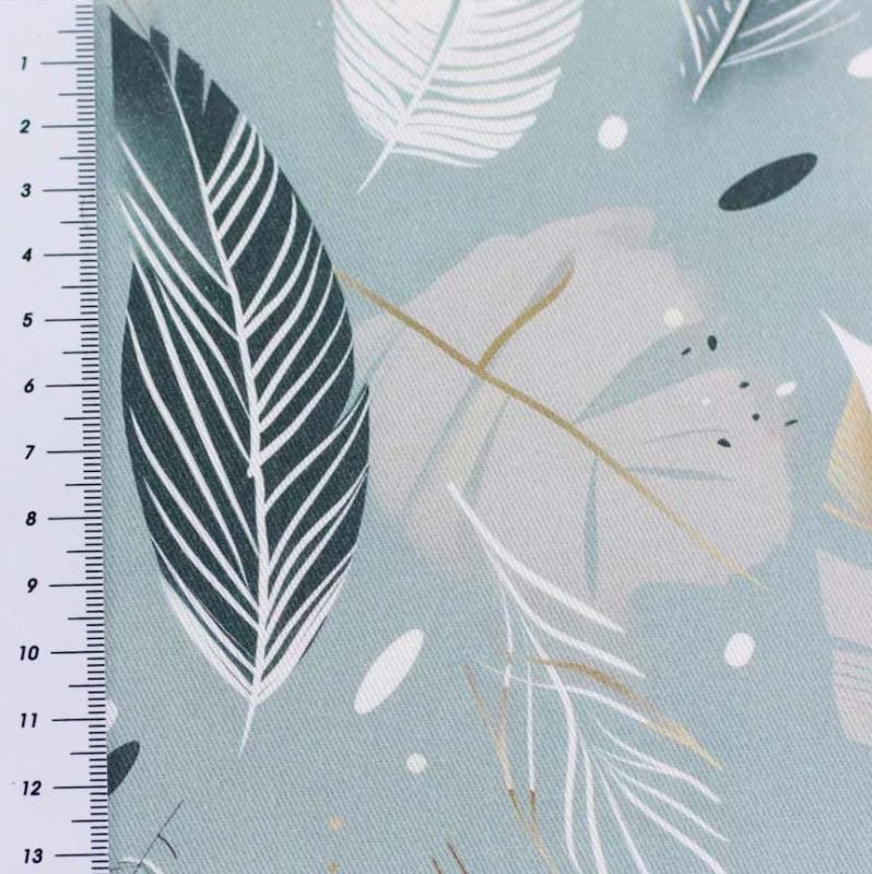 Canvas Eigenproduktion 'Feathers mint'
