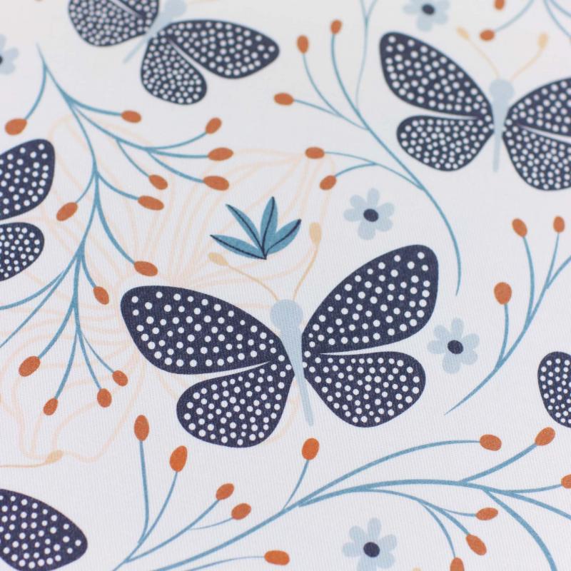 Canvas Eigenproduktion 'Schmetterlinge jeansblau'