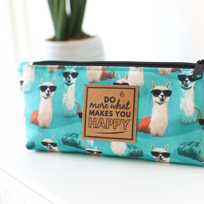 Nähset Zipperbag - Lama inkl. Labelset 'Fun'