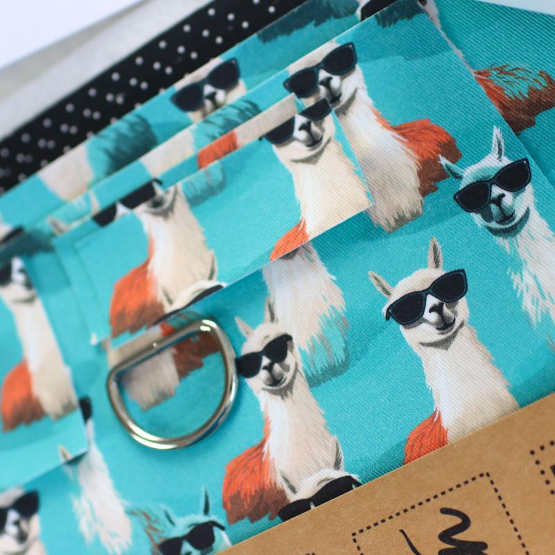 Nähset Zipperbag - Lama inkl. Labelset 'Fun'