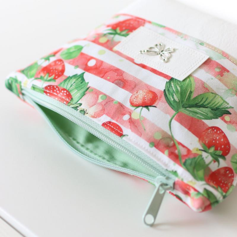Nähbox Kosmetiktasche - Erdbeere