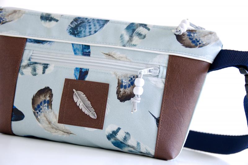 Nähbox Gürteltasche 'Ida' - Feathers Blue