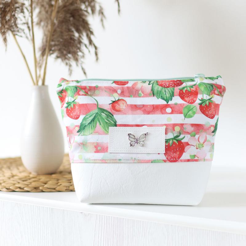 Nähbox Kosmetiktasche - Erdbeere