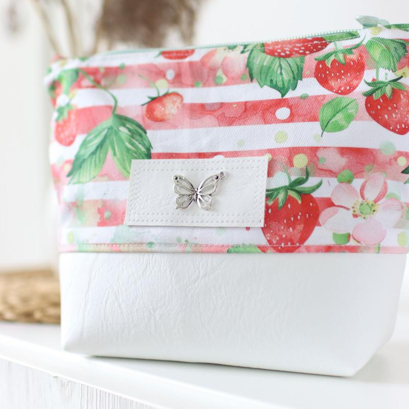 Nähbox Kosmetiktasche - Erdbeere