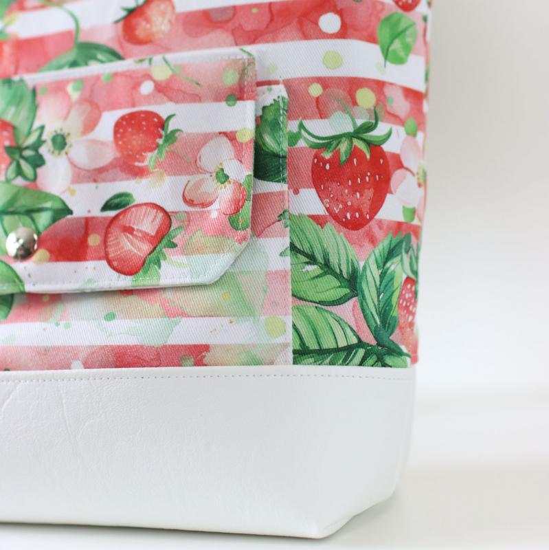 Nähbox große Kosmetiktasche - Erdbeere
