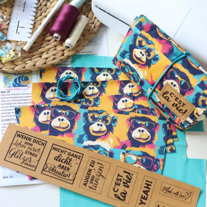 Nähset Minibag - Affentheater inkl. Labelset 'C'est la vie!'