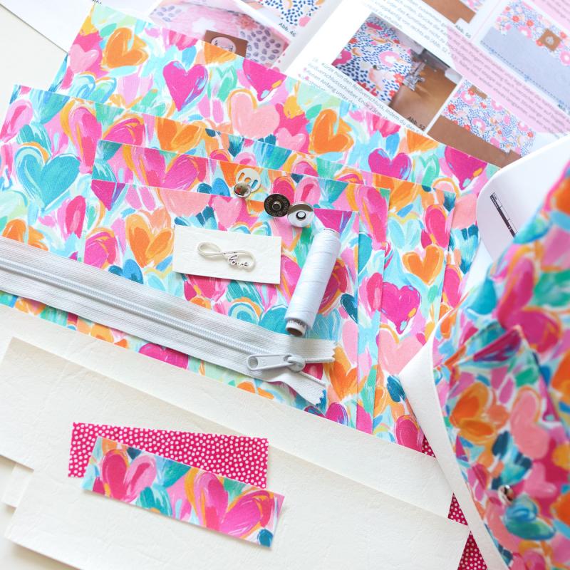 Nähbox große Kosmetiktasche - Colorful