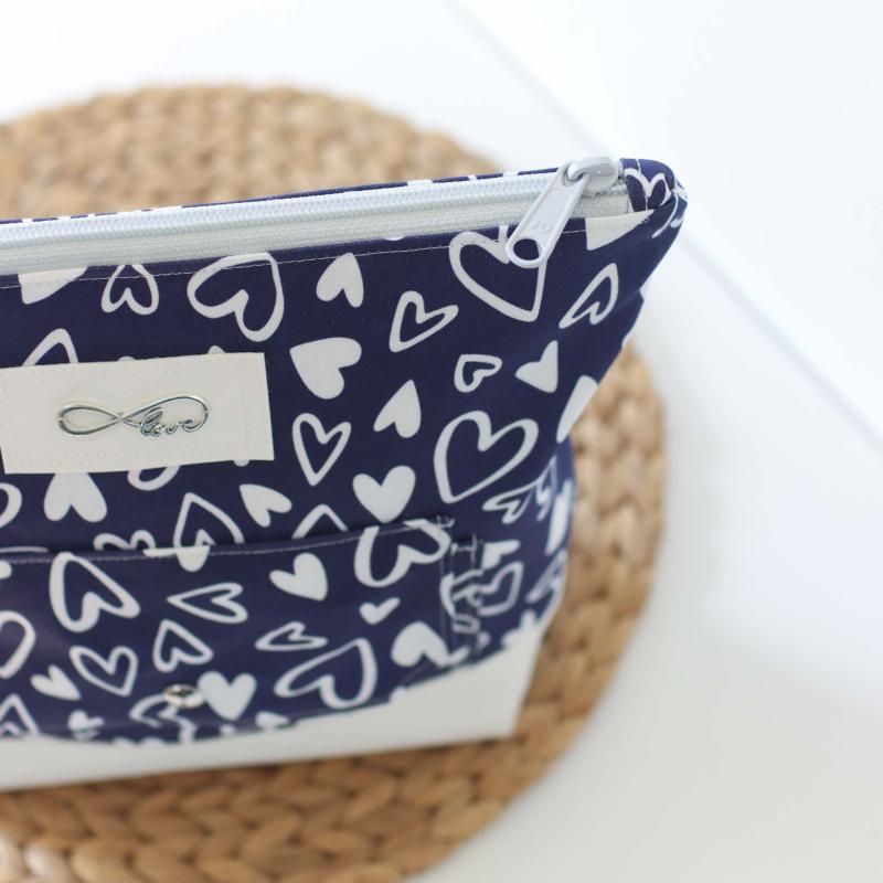 Nähbox große Kosmetiktasche - Lieblingsstück navy