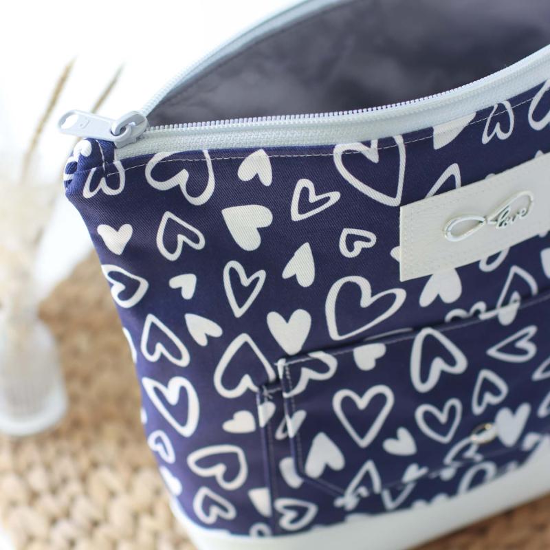 Nähbox große Kosmetiktasche - Lieblingsstück navy