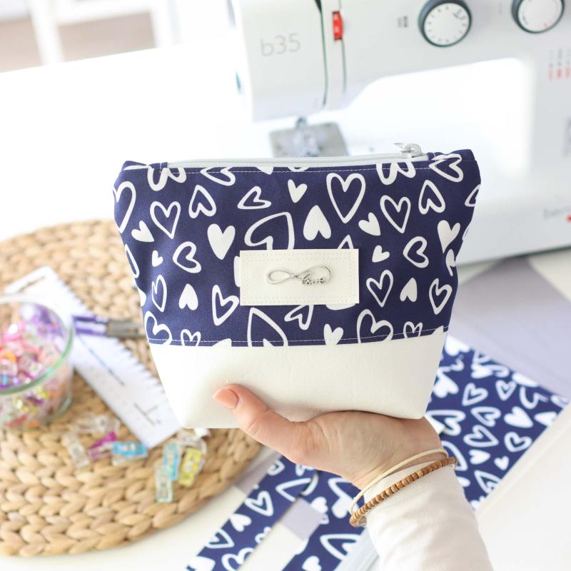 Nähbox Kosmetiktasche - Lieblingsstück navy