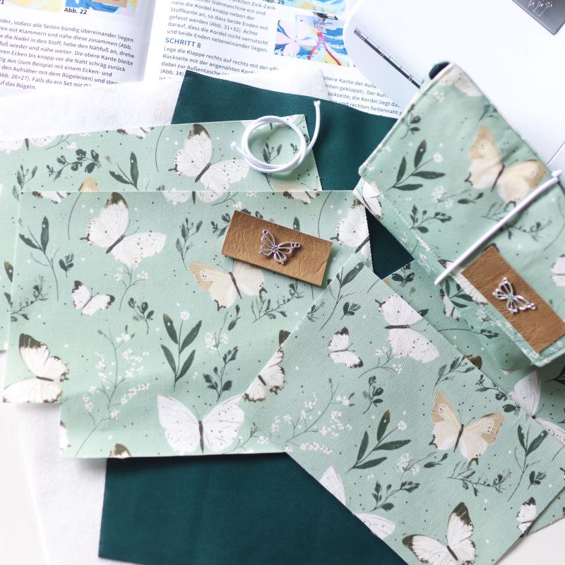 Nähset Minibag - Schmetterlinge mint