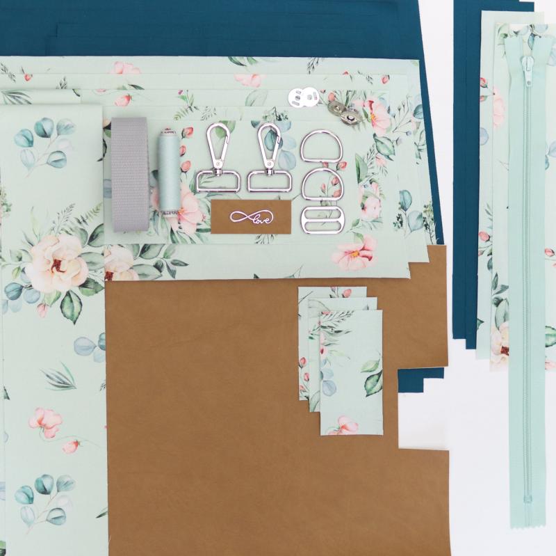 Nähbox Shopper - Aquarell Mint