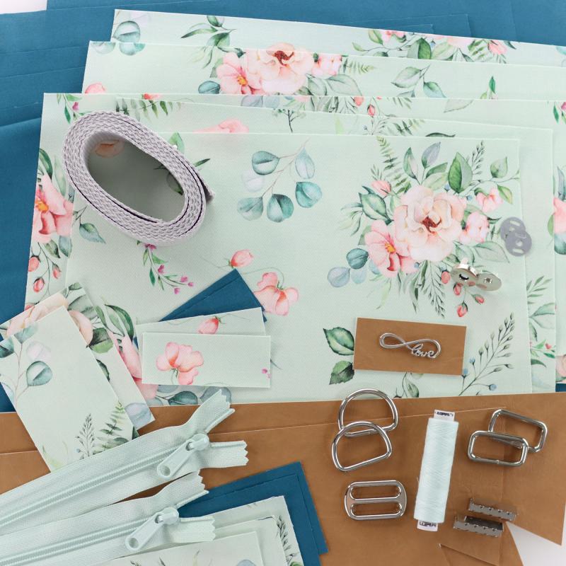 Nähset Tasche 'Katie' - Aquarell mint