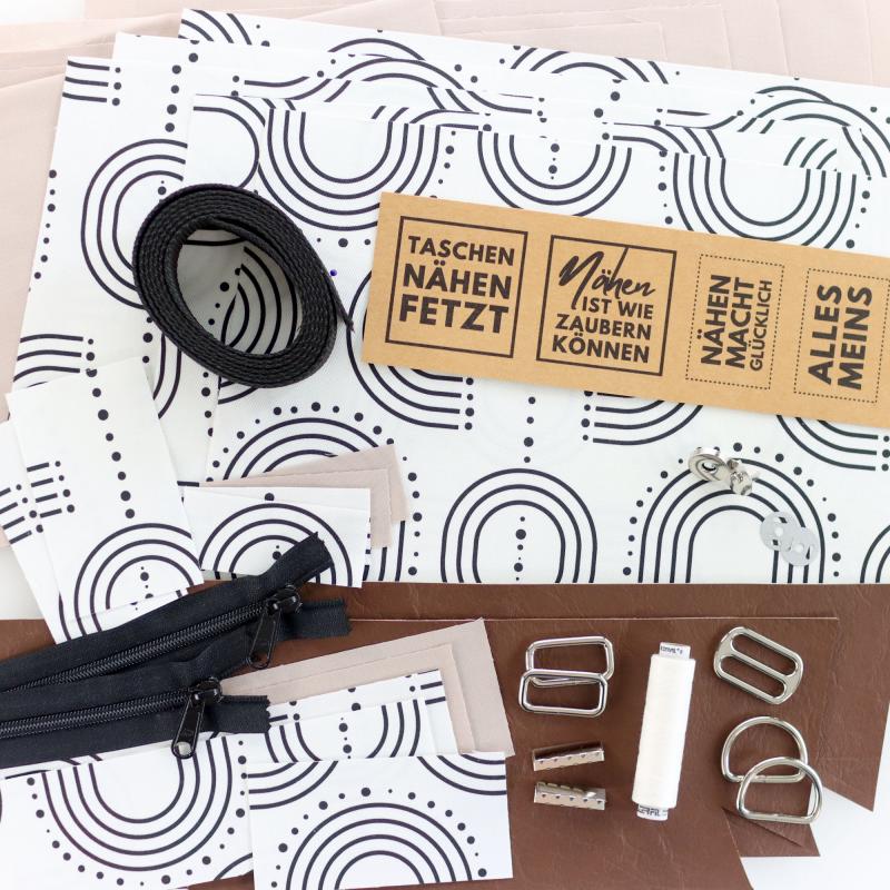 Nähset Tasche 'Katie' - Boho inkl. Labelset 'Nähliebe'