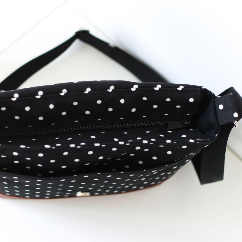 Nähset Tasche 'Katie' - Punkte schwarz