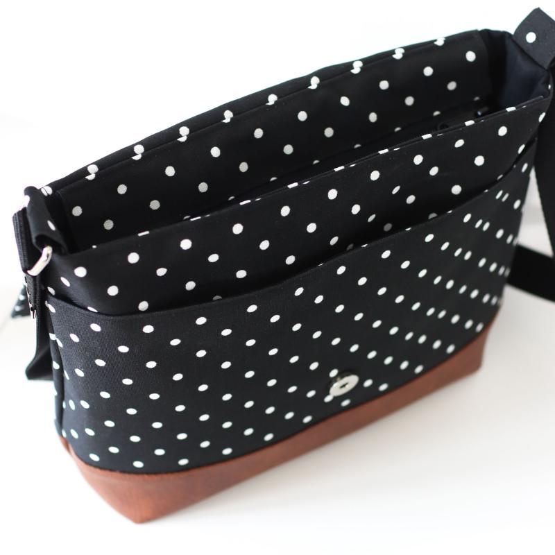 Nähset Tasche 'Katie' - Punkte schwarz