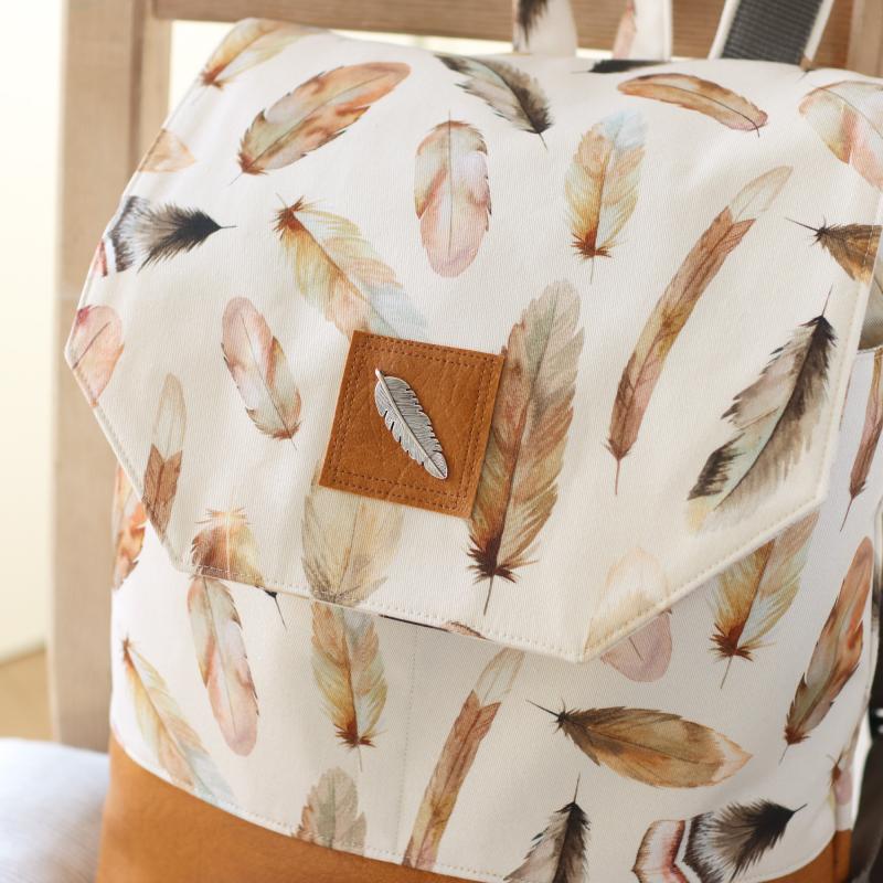 Nähbox Rucksack - Feathers Cream