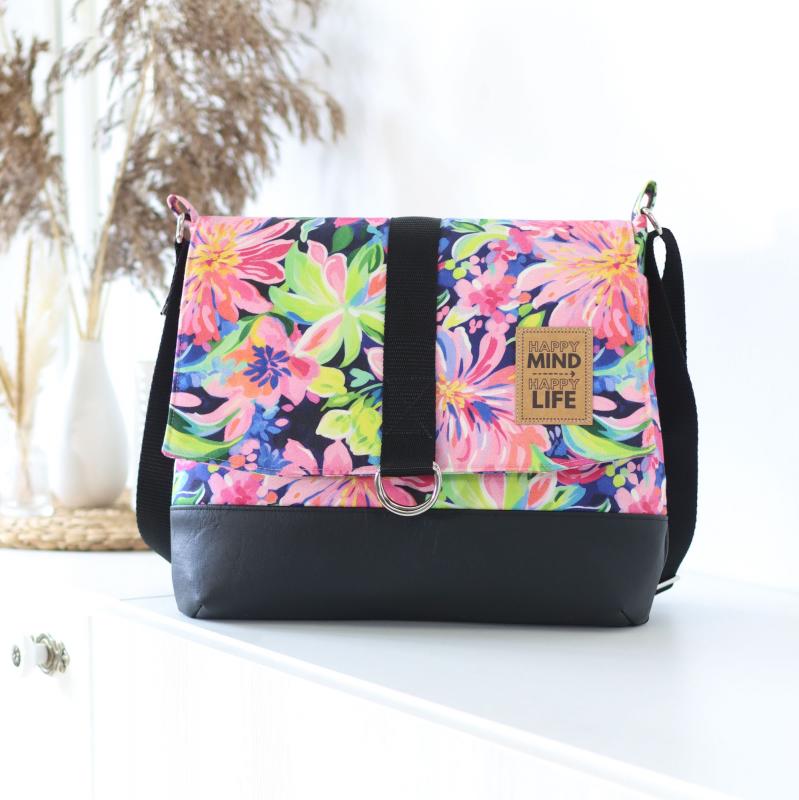 Nähset Tasche 'Katie' - Tropical Flowers inkl. Labelset 'Statement'