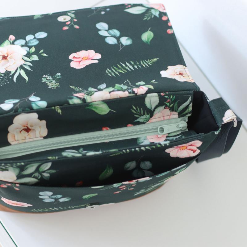 Nähset Tasche 'Katie' - Aquarell dunkelgrün