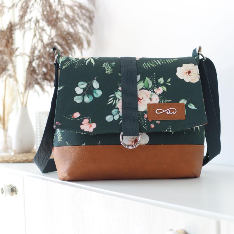 Nähset Tasche 'Katie' - Aquarell dunkelgrün