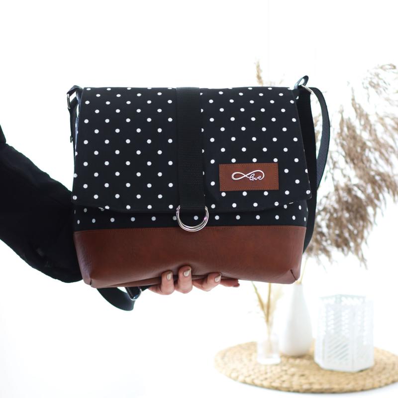 Nähset Tasche 'Katie' - Punkte schwarz