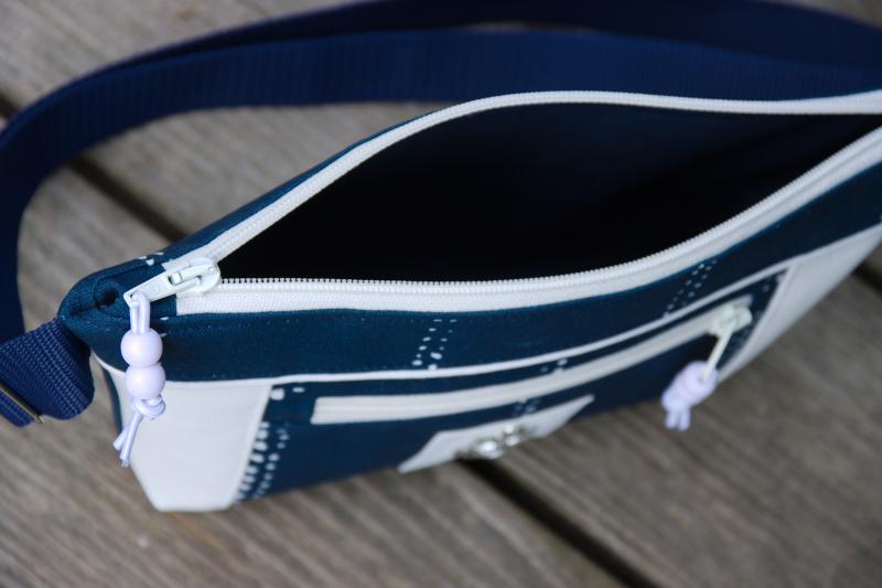 Nähbox Gürteltasche 'Ida' - Waterdrops Navy