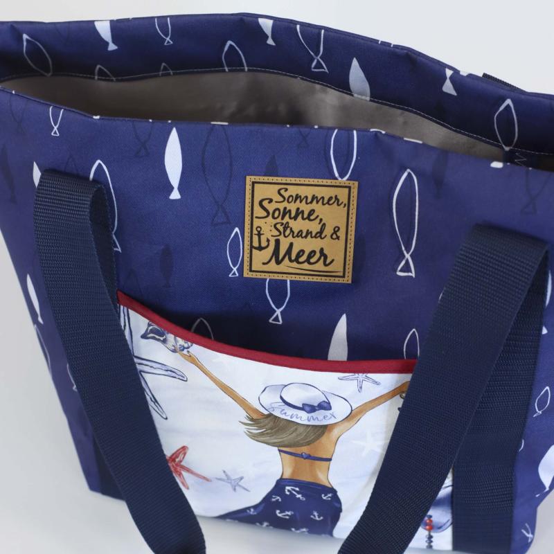 Nähset Tasche 'Leni' - Strandmädchen inkl. Labelset 'Anker'